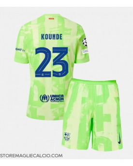 Barcelona Jules Kounde #23 Maglia Gara Terza Repliche 2024-25 Bambino